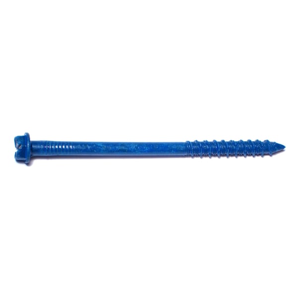 Tapcon Concrete Screw, 1/4" Dia., Hex, 3 3/4 in L, Steel Climaseal Coated, 100 PK